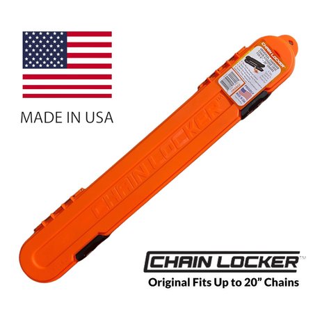 CHAIN LOCKER Universal Chainsaw Chain Storage Case, Fits up to 20 Chains, Orange 2102